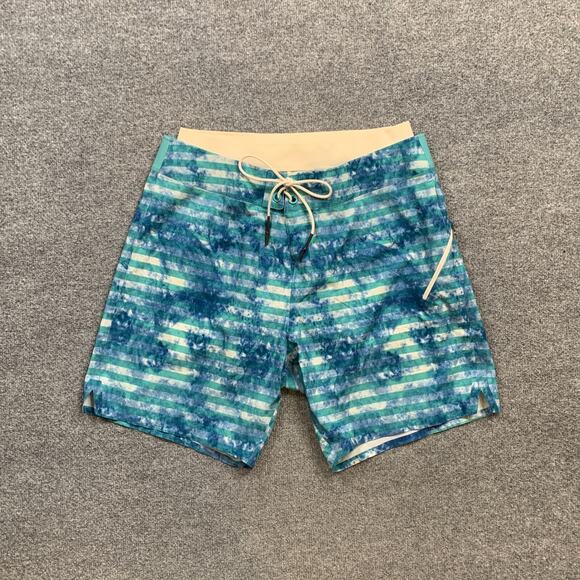 Lululemon Board Shorts Mens 36 Water Camo Lined Current State Fishing Surfing - Picture 2 of 12